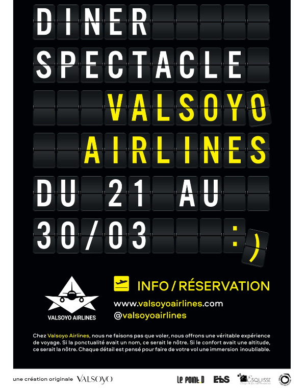 Nouveau dîner spectacle Valsoyo Airlines, une immersion inoubliable à vivre en Drôme à Valsoyo