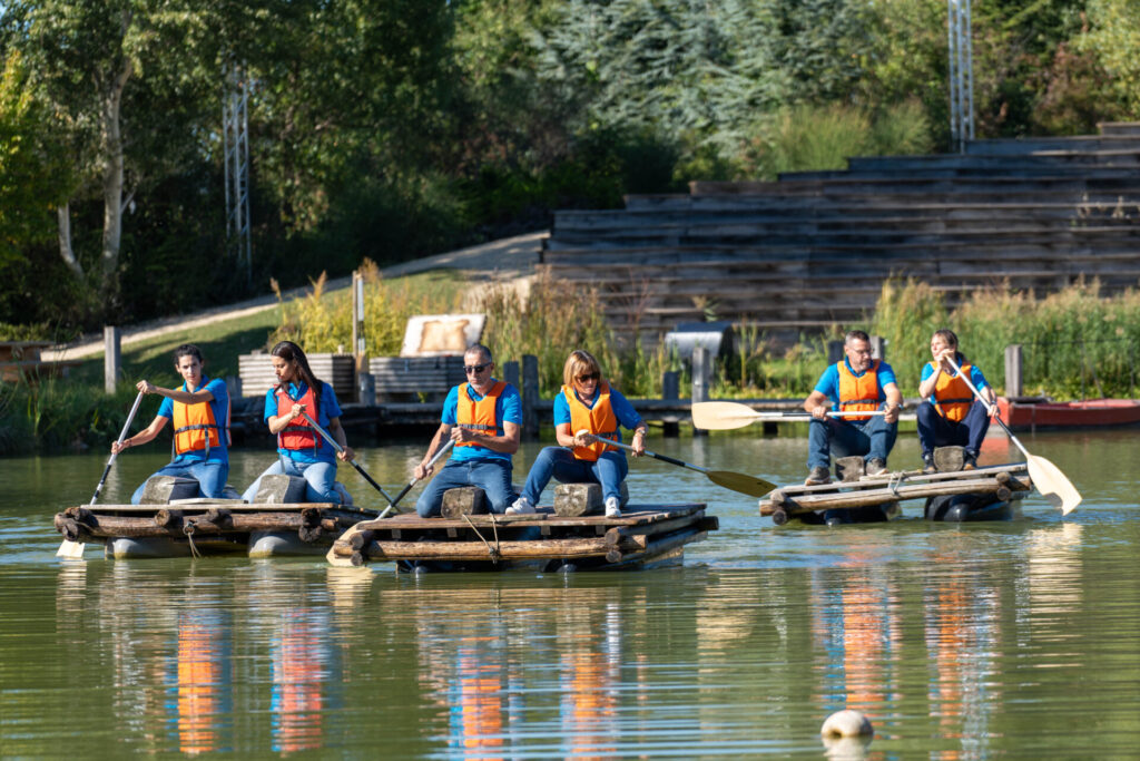 Activité radeau sur le lac