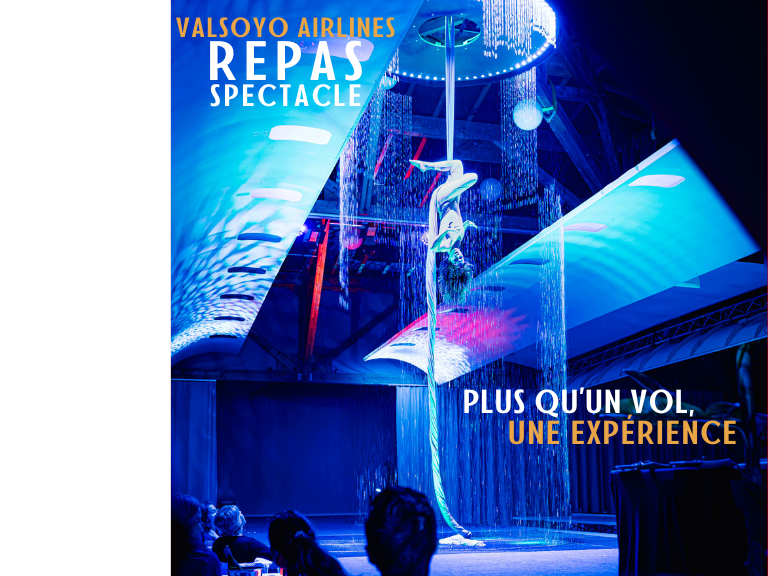Repas spectacle Valsoyo Airlines, plus qu'un vol une expérience
