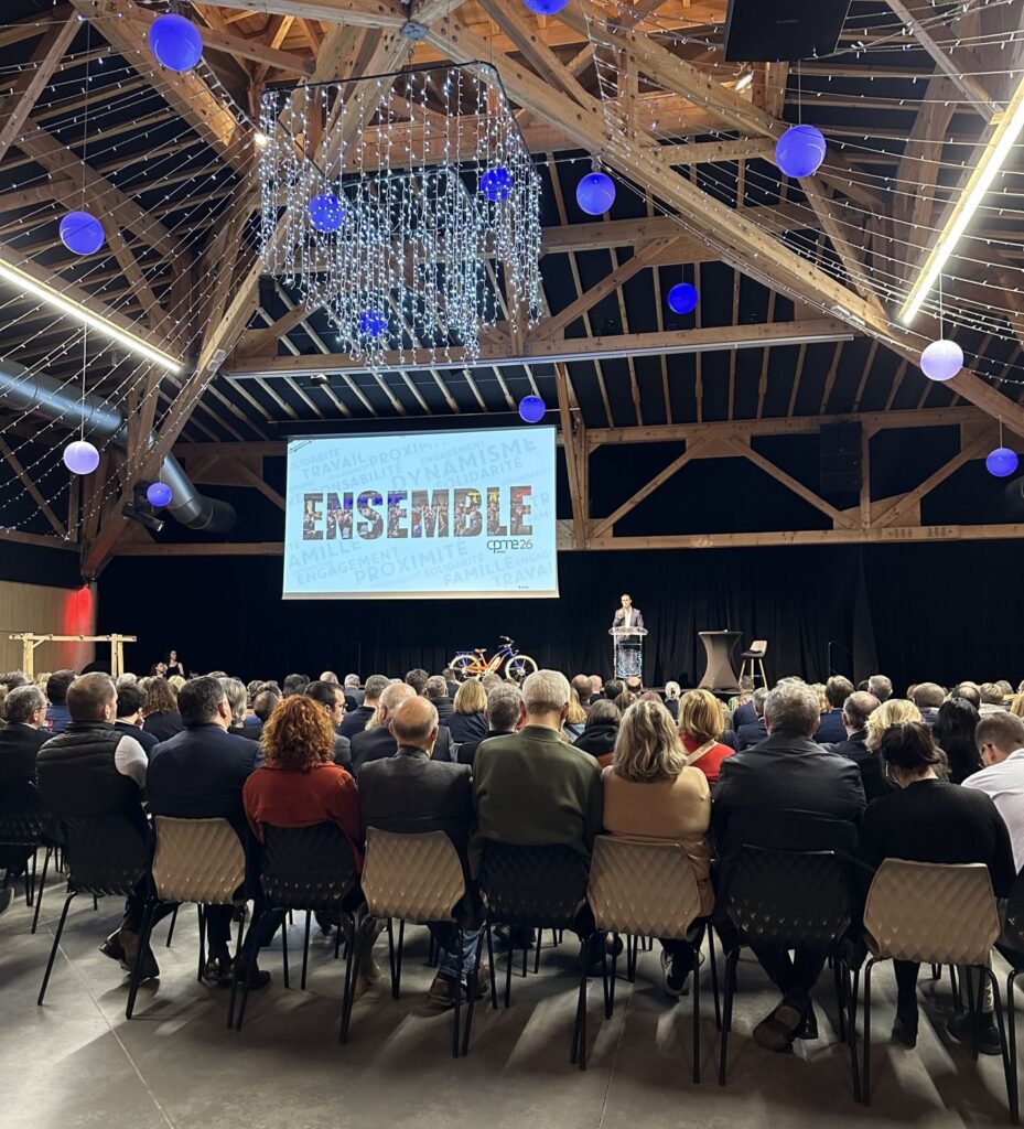 Soirée des voeux de la CPME en janvier à Valsoyo, domaine événementiel dans la Drôme